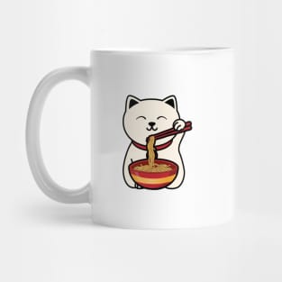 Cute Cat Eating Ramen Mug